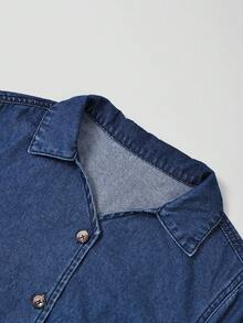 GlowEve Jumpsuit Denim Wanita Kasual Pinggang Tinggi Biru Elastis Nyaman dan Menawan untuk Pemakaian Sehari-hari - Biru - View 4
