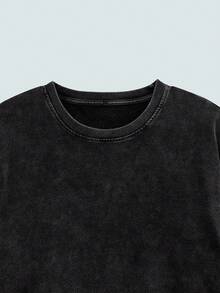 Modcrash Vintage Poster Design Plus Size Washable Long Sleeve T-Shirt For Men - Black - View 6