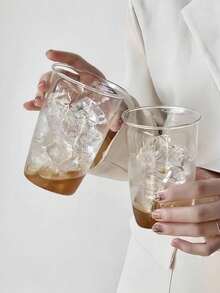 Haus Hana 1 Piece Simple & Premium Transparent Glass Cup, Creative Coffee, Milk, And Beverage Cup - Clear - View 7