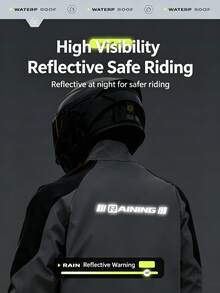 SHEIN Unisex Adult Separate Rain Jacket & Pants Set, Full Body Heavy Rainproof Motorcycle Riding Rain Suit With Adjustable Hood, Full Coverage Waterproof Rain Gear For Work, Travel & Outdoor Activities - Men's and women's styles - View 5