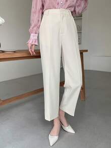 Dazy Tall Women's Casual White Ankle-Length Pants Fall - White - View 6