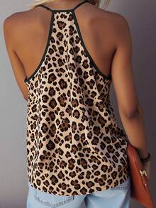 SHEIN LUNE Tank Top Motif Leopard Vintage Musim Panas Ukuran Besar - MultiWarna - View 2