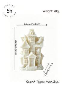 70g Ghost Castle/Ghost House Aroma Candle Halloween Dark Creative Atmosphere Ornament Horror Castle Styling Candle Niche Personalized Home Decoration Gift Ghost Festival Atmosphere Photography Props - Ghost Castle - View 3