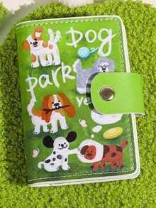 Joivida 1PC Mini Card Organizer, Lovely Credential Pouch With Multiple Slots Big Storage, Smooth PU Leather, Hand Drawn Animal Cartoon Print, Anti Demagnet Feature, Well-Liked Daily Essential, Ideal For Travel Study Work, Nice Festival Present - Multicolor - View 2