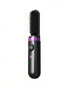 Teckwe Wireless Straightening Comb Negative Ion Hair Care, One Comb To Smooth FlyawaysNegative Ion Anti-Scald Straightening Comb, Smoothing Natural Curls Without Damaging Hair Quality Built In 4000mAh Battery - one size fits all - View 9