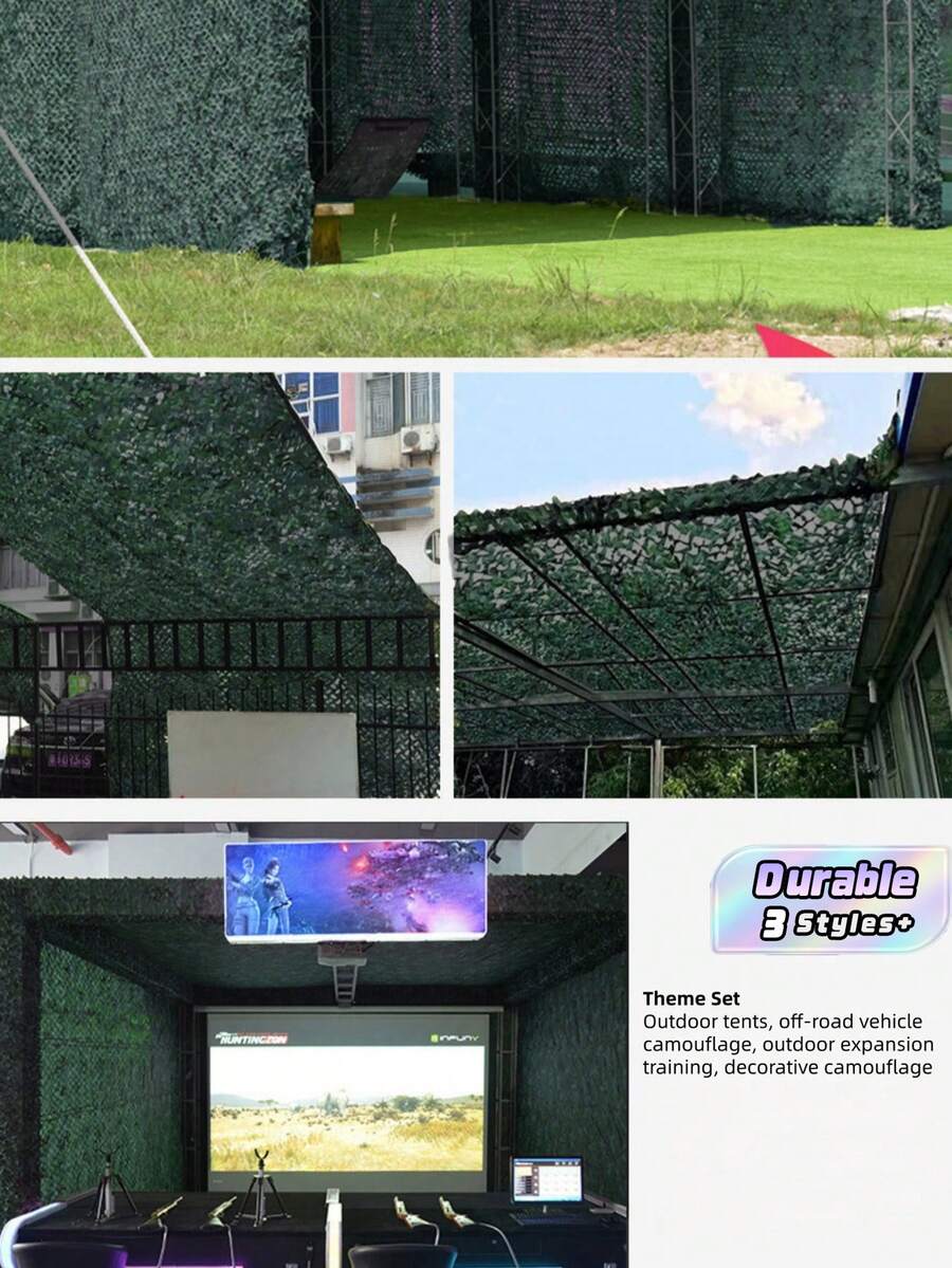 Camouflage Sunshade Net, Lightweight And Durable, Suitable For Courtyard, Garden, Outdoor Decoration, Jungle Hunting, Concealed Shooting, Camping, Photography And Other Occasions - Multicolor - View 1