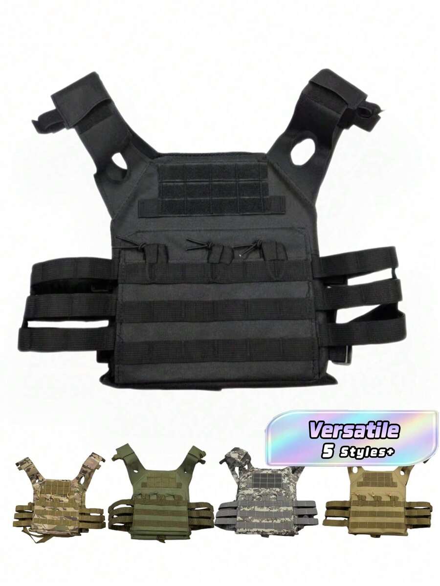 Small Size Multipurpose JPC Hunting Vest, Lightweight Training Vest With US Flag Patch, Expandable Gear Carrier Vest - Multicolor - View 1