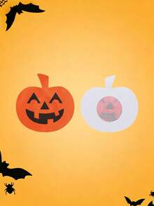 SHEIN Women's Nipple Covers & Anti-Chafing Sweat-Absorbing Pads Pumpkin Shaped Halloween Style Disposable Breast Pads - Orange - View 2