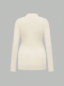 Modmama Maternity Casual Solid Color Slim Fit T-Shirt For Autumn/Winter Fall - Apricot - View 6