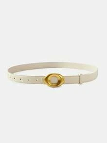 MOTF PREMIUM PRE-BEIGE LYCHEE PATTERN FASHIONABLE COMMUTER BELT - off-white - View 8