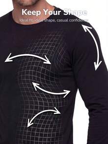 TekDrob Keep Warm Crew Neck T-Shirt With Longsleeve - Black - View 4