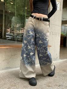 DAZY Celana Jeans Denim Longgar Kasual Gaya Korea untuk Wanita, Musim Gugur - Biru - View 8