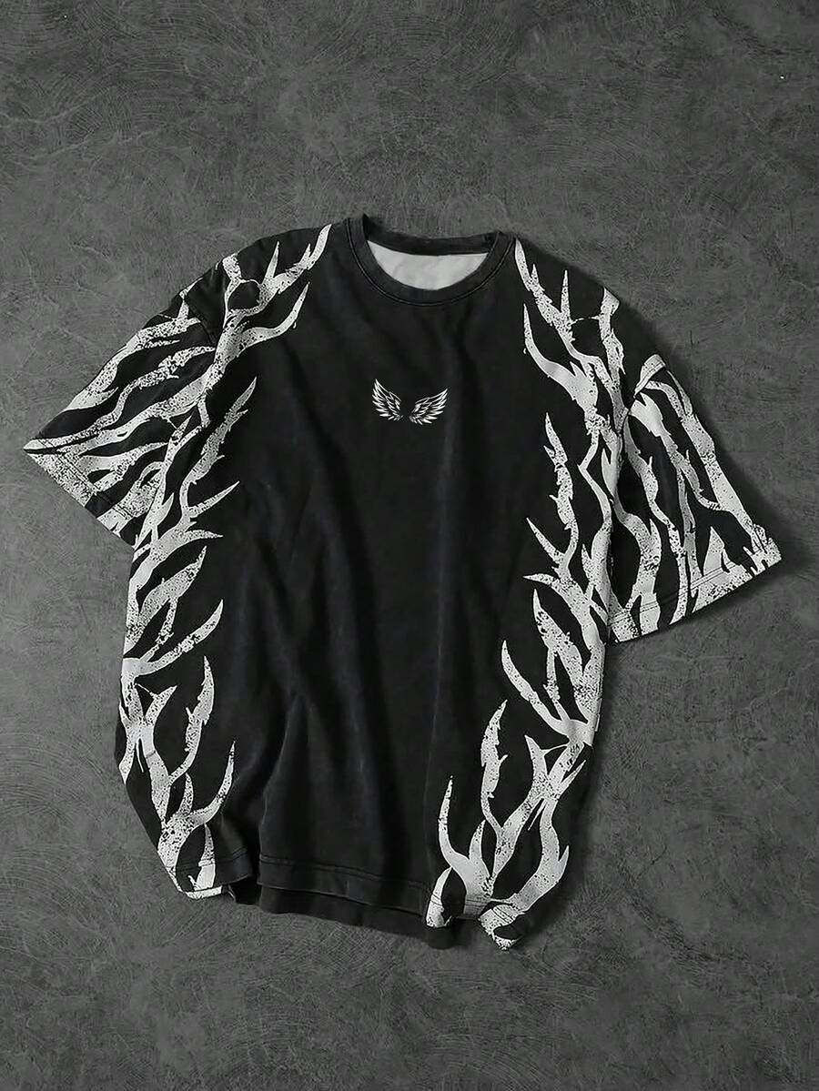 Gym Rark Kaos Olahraga Lengan Pendek Pria Motif Sayap, untuk Gym - MultiWarna - View 1