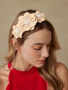 MOTF PREMIUM APRICOT FLOWER HEADBAND - Apricot - View 1