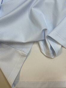 Resyla Men Men's Casual Striped Shirt With Half-Zip Front And Dual Pockets - Baby Blue - View 7