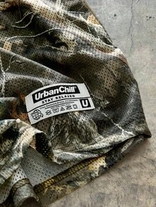 AXEPEAK Pantalones cortos casuales de camuflaje de pierna recta y holgados de punto para hombres - Multicolor - Ver 4