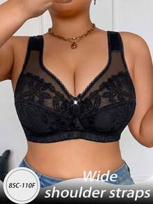 DesireSculpt Plus Size Wireless Bra, 1pc - Black - View 3