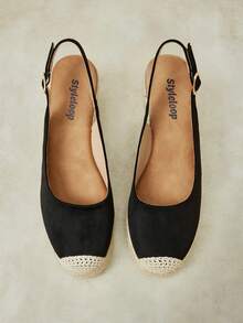 Styleloop Zapatos de cuña y plataforma para mujer - Negro - Ver 2