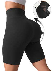 Slayform Slayform Women's Casual Minimalist Energetic Sexy Simple Sports Shorts - Black - View 1