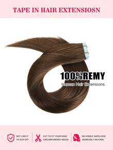 接发带 100% 雷米真人发 12-24 英寸直发无缝皮肤纬纱接发带 50 克/包 接发带 接发带 - S4 - 查看 3