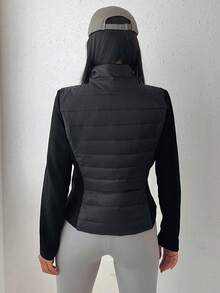 DAZY Teen Girl Autumn/Winter Casual Versatile Patchwork Jacket - Black - View 3