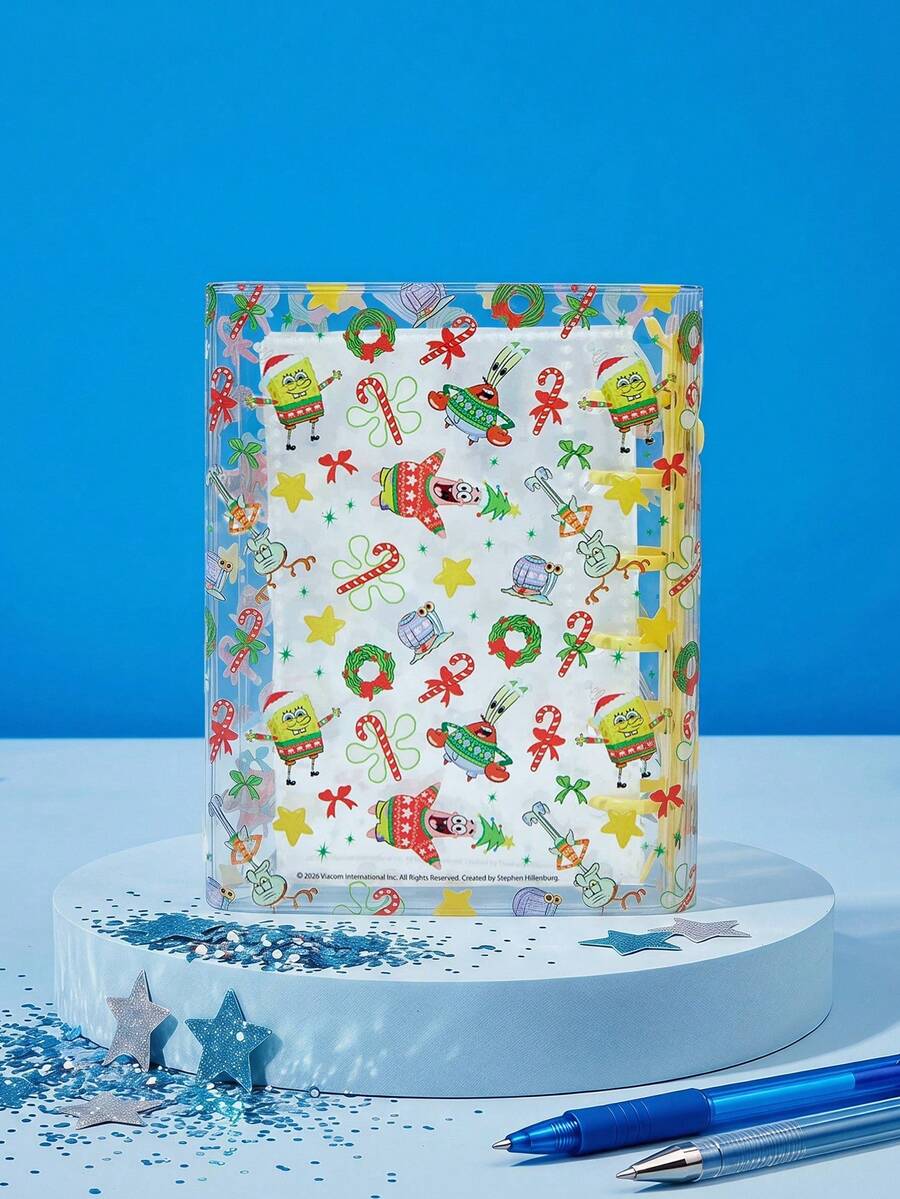 SpongeBob SquarePants | Joivida 聖誕印花透明活頁夾 - A7 - 查看 1