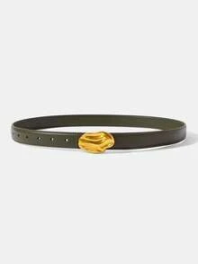 MOTF PREMIUM PRE GREEN IRREGULAR METAL BUCKLE BELT - Green - View 5