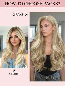6 PCS Ekstensi Rambut Manusia Remy Tanpa Sambungan 12-20 Inci, Rambut Sambungan Jepit Dua Lapis untuk Wanita, Menambah Volume dan Panjang, Tampilan Alami - S18/613 - View 10