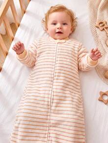 Cozy Pixies 1 Baby Sleeping Bag Soft Thick Pink Striped Bow Cute Pattern Flannel Printed Sleeping Bag, Suitable For Newborn Gifts - Multicolor - View 6