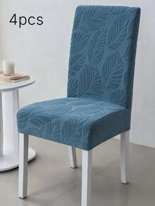 4/6Pcs Fleece Jacquard Chair Cover – Stretch Elastic Slipcover For Kitchen Dining Room Chair, Easy Clean Durable Home Decor - multicolor - View 18