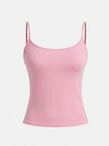SHEIN Tween Girl Tween Girl Solid Color Minimalist Versatile Camisole Tank Tops, 2pcs Pieces Set For Daily Wear - Multicolor - View 6