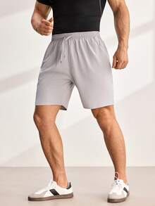 Driftmere Boyfriend Style Men's 3pcs Quick-Dry Breathable 4-Way Stretch Sports Shorts For Summer - Dark Grey - View 1