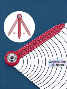 Woodworking Scribing Gauge, Woodworking Drawing Compasses Round Drawing Tool Hole Ruler, High Precision Woodworking Scribing Gauge, Scribing Measuring Tool - Red - View 1