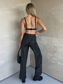 Brooke Lily Setelan Dua Potong Wanita untuk Pakaian Sehari-hari, Tahun Baru, Elegan, Warna Hitam - Hitam - View 2
