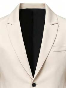 Manfinity Mode Conjunto de Chaqueta & Pantalones de Moda Versátil para el Trabajo para Hombres - Albaricoque - Ver 5