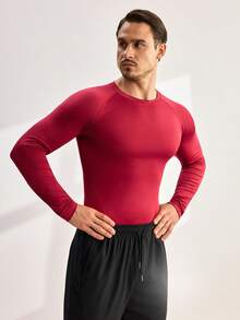 Driftmere 5pcs/Set Boyfriend Style Men's Moisture-Wicking Breathable Long Sleeve T-Shirts, Compression Base Layer For Fitness, Running, Basketball, Football Training Spring Sports - Multicolor - View 5