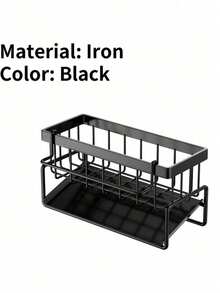 1 Kitchen Sink Storage Rack, Bathroom Storage Rack, Kitchen Faucet Sponge Holder, Sponge Drain Rack, Soap, Brushes, Towels, Scrubbers, Bathroom And Kitchen Supplies. - Multicolor - View 10