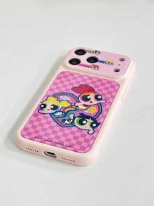 THE POWERPUFF GIRLS X SHEIN Stylish Printed Protective Case Design, Fashionable Phone Case Compatible With Iphone - Multicolor - View 7