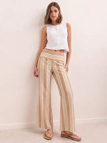 Nöista Pantalón largo con rayas en diferentes direcciones - Rojo Anaranjado - Ver 6