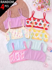Random 4-Piece , A Combination Of Colorful Unicorns And Fruits For Girls And Children - Multicolor - View 1