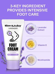 SlowSunday Lavender Foot Cream, Anti-Drying Crack Foot Cream, Hand And Foot Skin Care, Moisturizing, Soothing Skin, Deep Nourishment, With Multiple Plant Oils, Skincare, Suitable For Fall & Winter, Autumn Essential, Halloween & Christmas - White - View 4