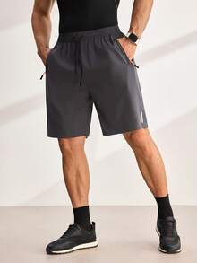 Driftmere 3pcs/Pack Boyfriend Style Men Sports Shorts, Breathable Quick Dry Running Gym Training Casual Five-Cent Beach Pants Summer - Dark Grey - View 7