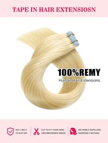 Tape In Hair Extensions 100% Remy Human Hair 12-24inches Straight Seamless Skin Weft Tape Hair Extensions 50g/Pack Tape In Hair Tape Ins Hair Extensions Halloween Costumes - S613 - View 3