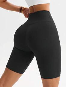 Slayform Slayform Women's Casual Minimalist Energetic Sexy Simple Sports Shorts - Black - View 3