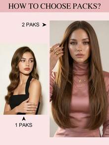 6PCS 12-20 Inch Seamless Remy Human Hair Extensions, Double Layer Clip-In Hair Wefts For Women, Add Volume And Length, Natural Look - S4 - View 10