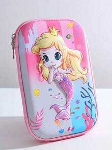 1pc Large Capacity Pencil Pouch 3D EVA School Supplies Box, New High School And Elementary School Girls' Colorful Pencil Box, Cartoon Pencil Box - Multicolor - View 14