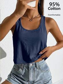 SHEIN EZwear 2件組女款背心與細肩帶上衣 - 彩色 - 查看 3