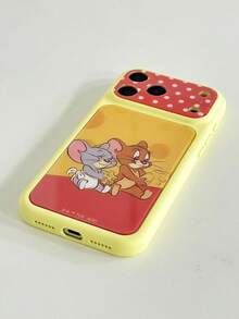 TOM & JERRY X SHEIN 時尚高端印花圖案手機保護殼設計，完美適配 ，可愛時尚且精緻 - 彩色 - 查看 9