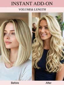 6 PCS Ekstensi Rambut Manusia Remy Tanpa Sambungan 12-20 Inci, Rambut Sambungan Jepit Dua Lapis untuk Wanita, Menambah Volume dan Panjang, Tampilan Alami - S18/613 - View 9