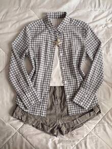 Attitoon Back To School Dress Shirt School Shirt Plaid Casual Versatile Daily Wear Shirt - Multicolor - View 1
